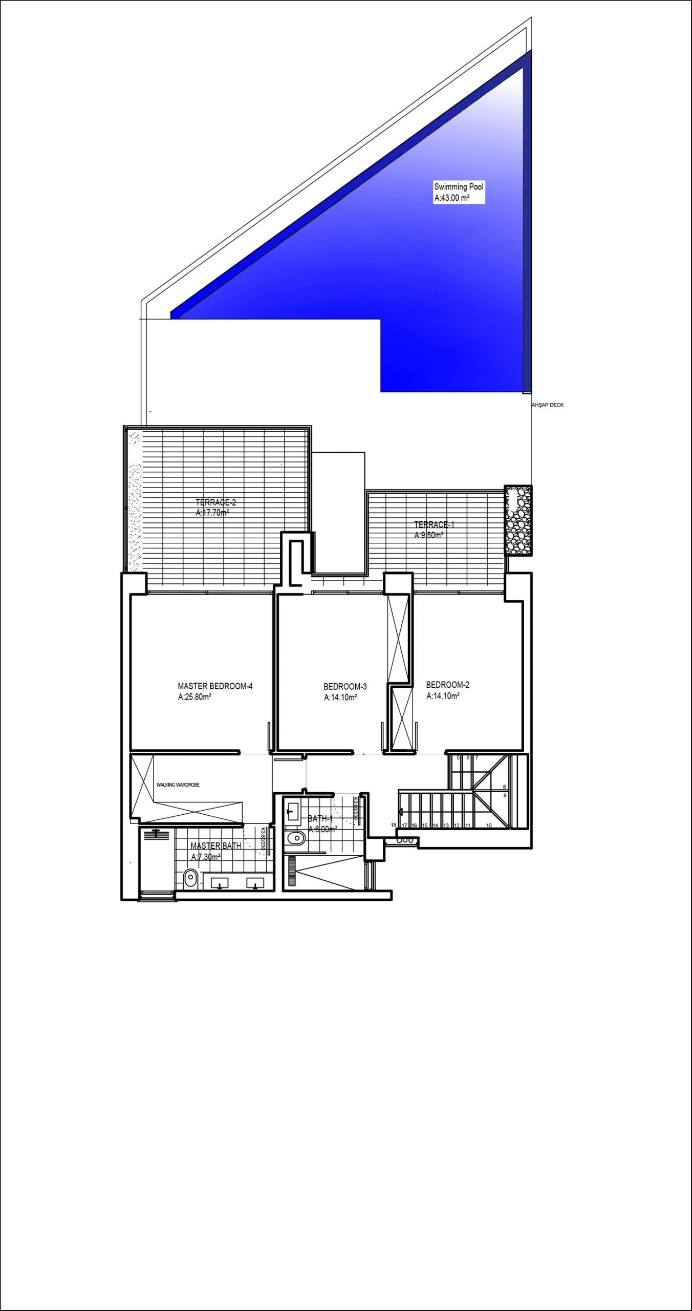 Living area & terrace - First floor