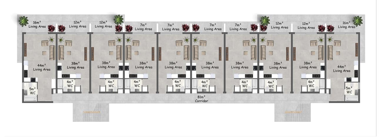 Floor Plan - studio penthouse / first floor